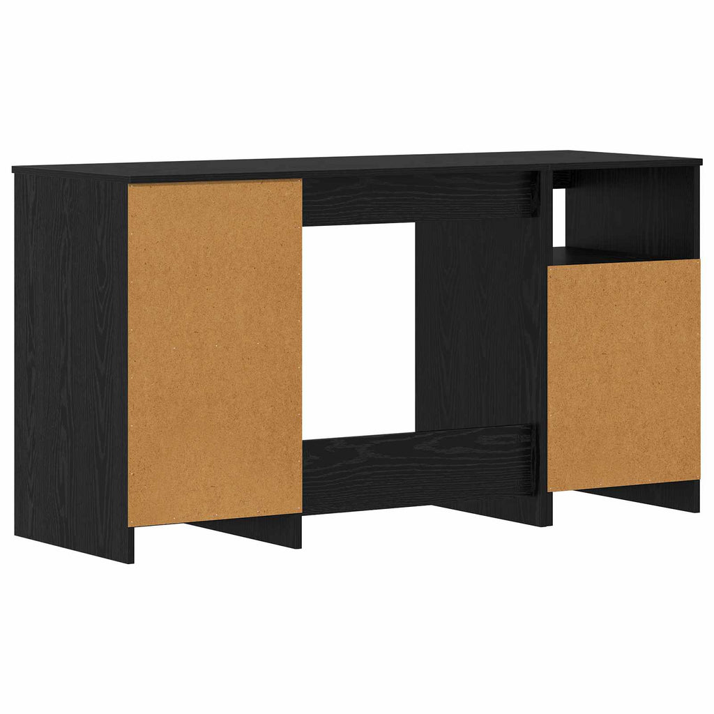 Schreibtisch 2 pcs Schwarz Eichen-Optik 140 x 50 x 76 cm