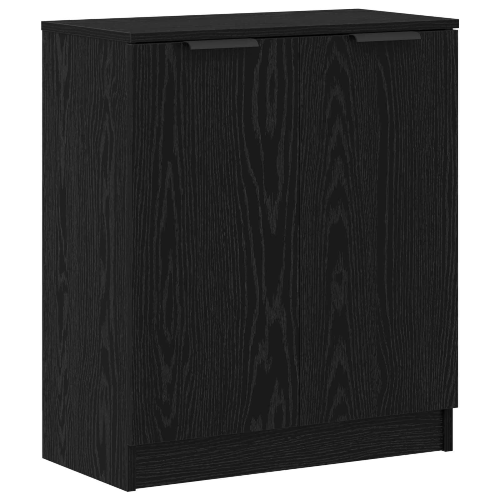 Sideboard 3 pcs Schwarz Eichen-Optik Holzwerkstoff