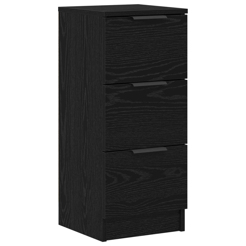 Sideboard 3 pcs Schwarz Eichen-Optik Holzwerkstoff