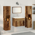 Badezimmermöbel-Set Wandmontiert 4 pcs Altholz Holzwerkstoff