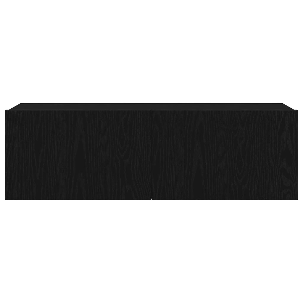 TV-Schrankset 7 pcs Schwarz Eichen-Optik 100 x 30 x 30 cm