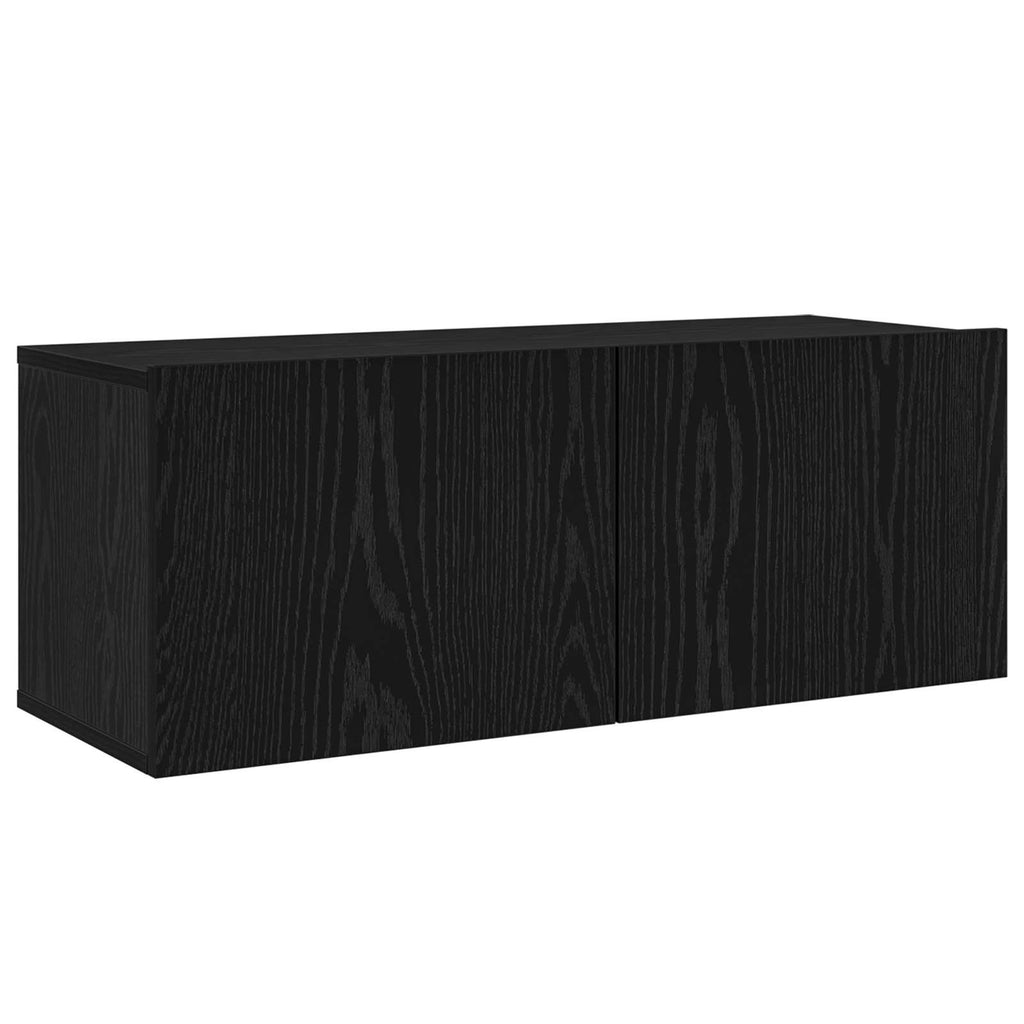 TV-Schrankset 6 pcs Schwarz Eichen-Optik 100 x 30 x 30 cm