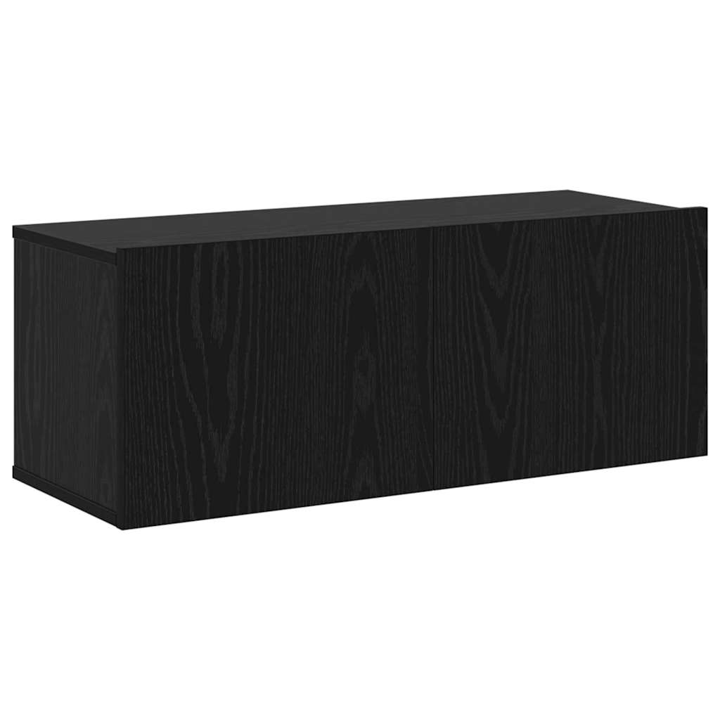 TV-Schrankset 7 pcs Schwarz Eichen-Optik Holzwerkstoff
