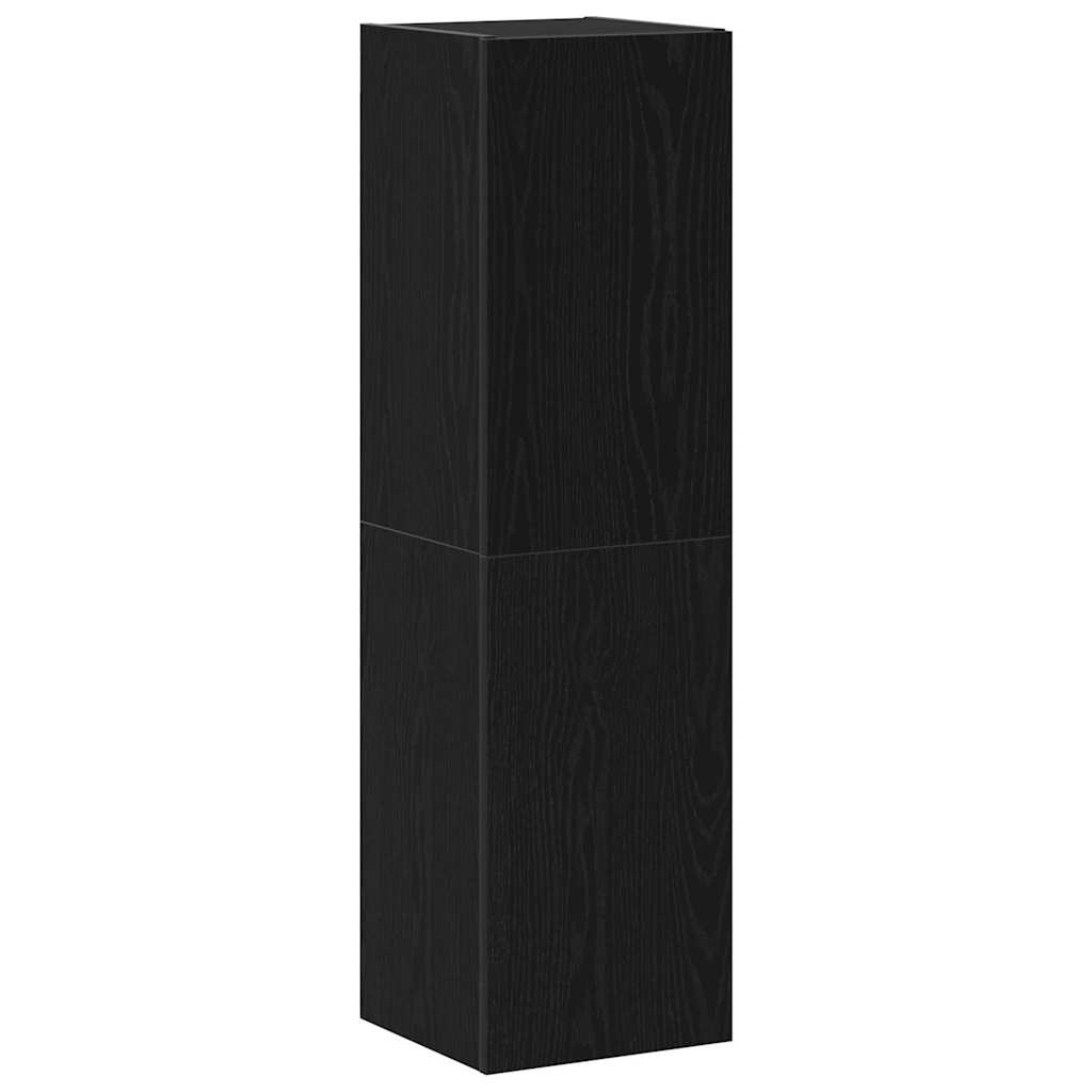 TV-Schrankset 7 pcs Schwarz Eichen-Optik Holzwerkstoff
