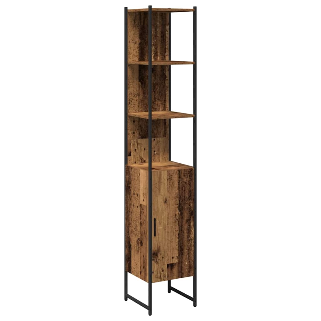 Badezimmermöbel Set mit Regal 4 pcs Braun 33 x 33 x 185.5 cm