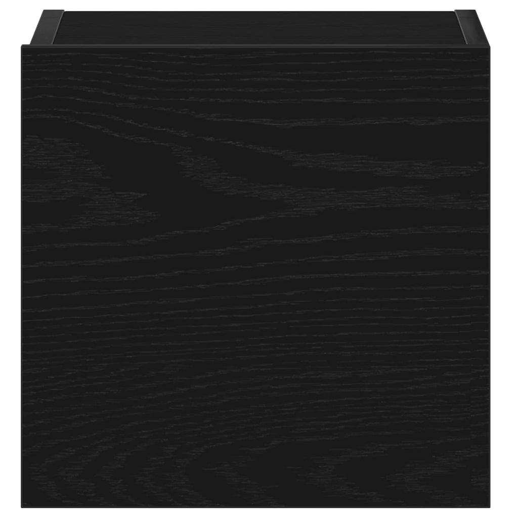 TV-Schrankset 4 pcs Schwarz Eichen-Optik 130,5 x 30 x 140 cm