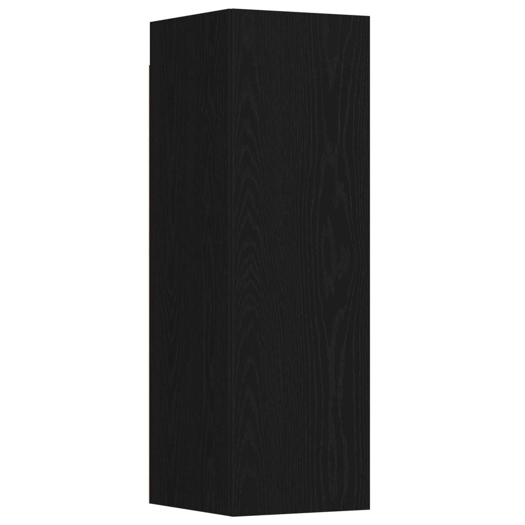 TV-Schrankset 3 pcs Schwarz Eichen-Optik 130,5 x 30 x 140 cm