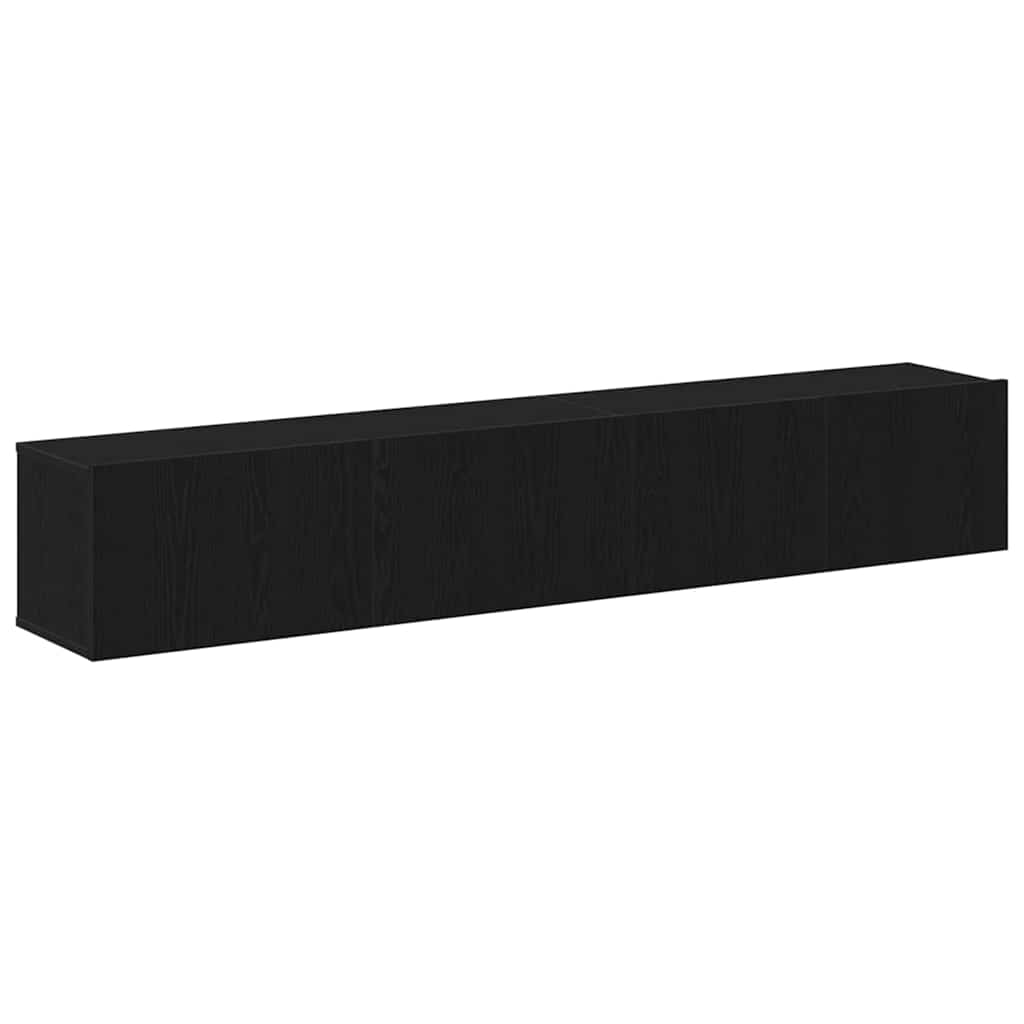 TV-Schrankset 2 pcs Schwarz Eichen-Optik Holzwerkstoff