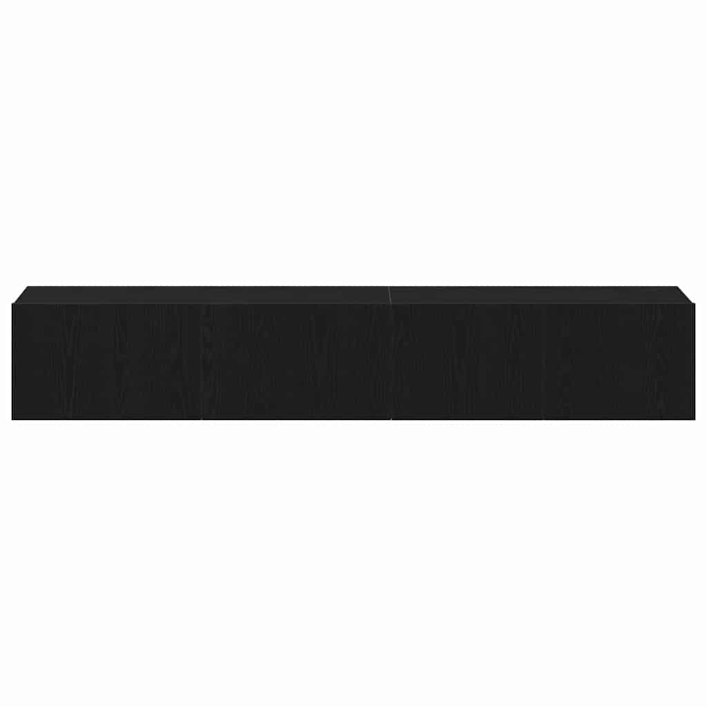 TV-Schrankset 2 pcs Schwarz Eichen-Optik Holzwerkstoff