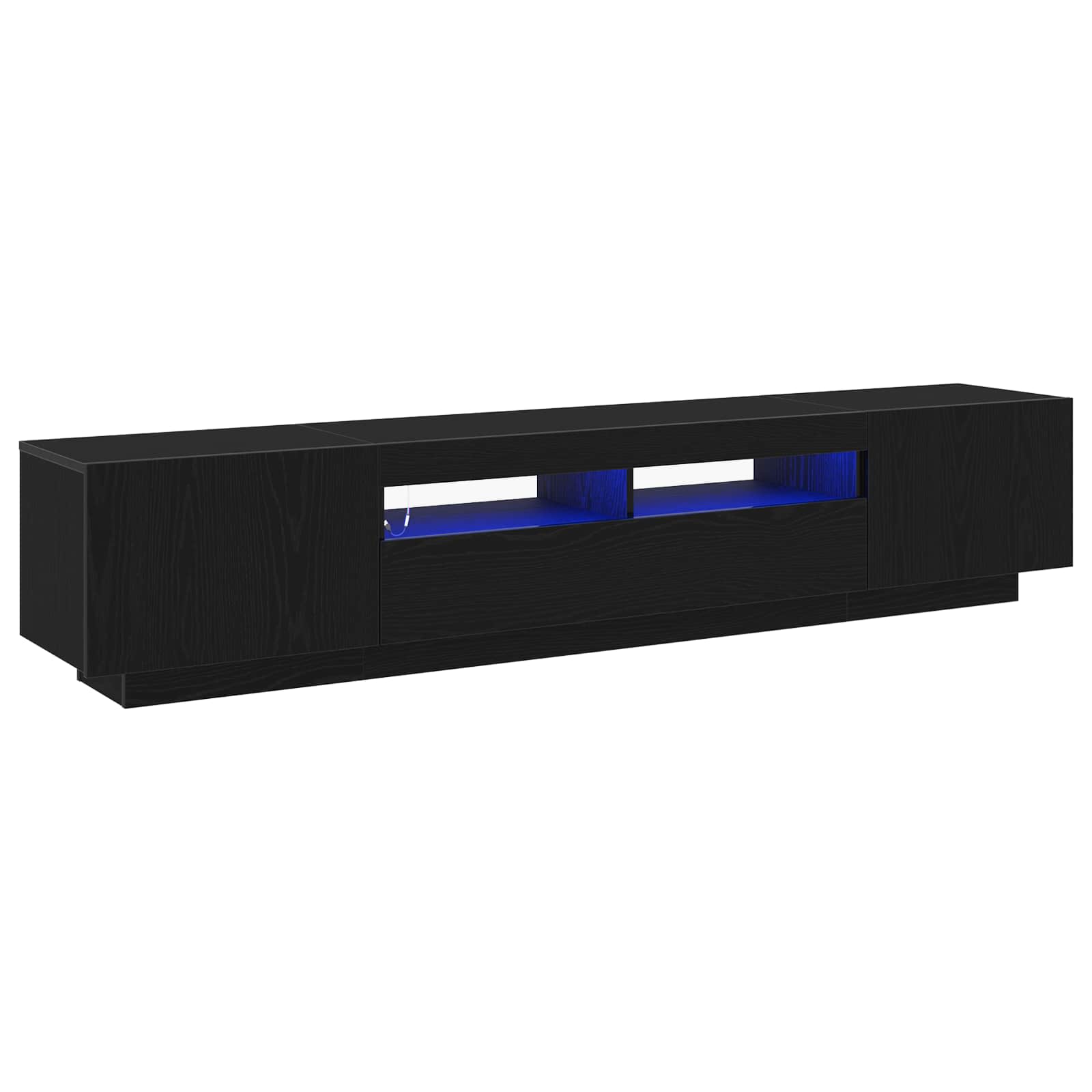 TV-Schrankset 2 pcs Schwarz 200 x 35 x 40 cm Holzwerkstoff