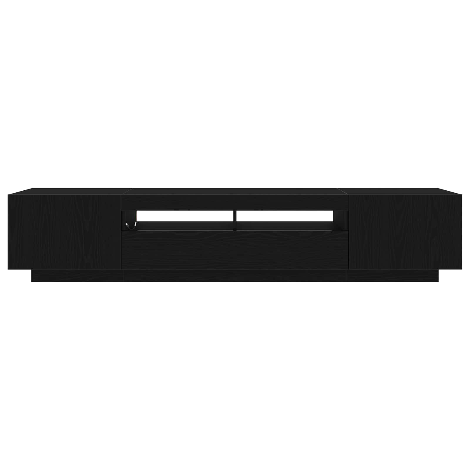 TV-Schrankset 2 pcs Schwarz 200 x 35 x 40 cm Holzwerkstoff