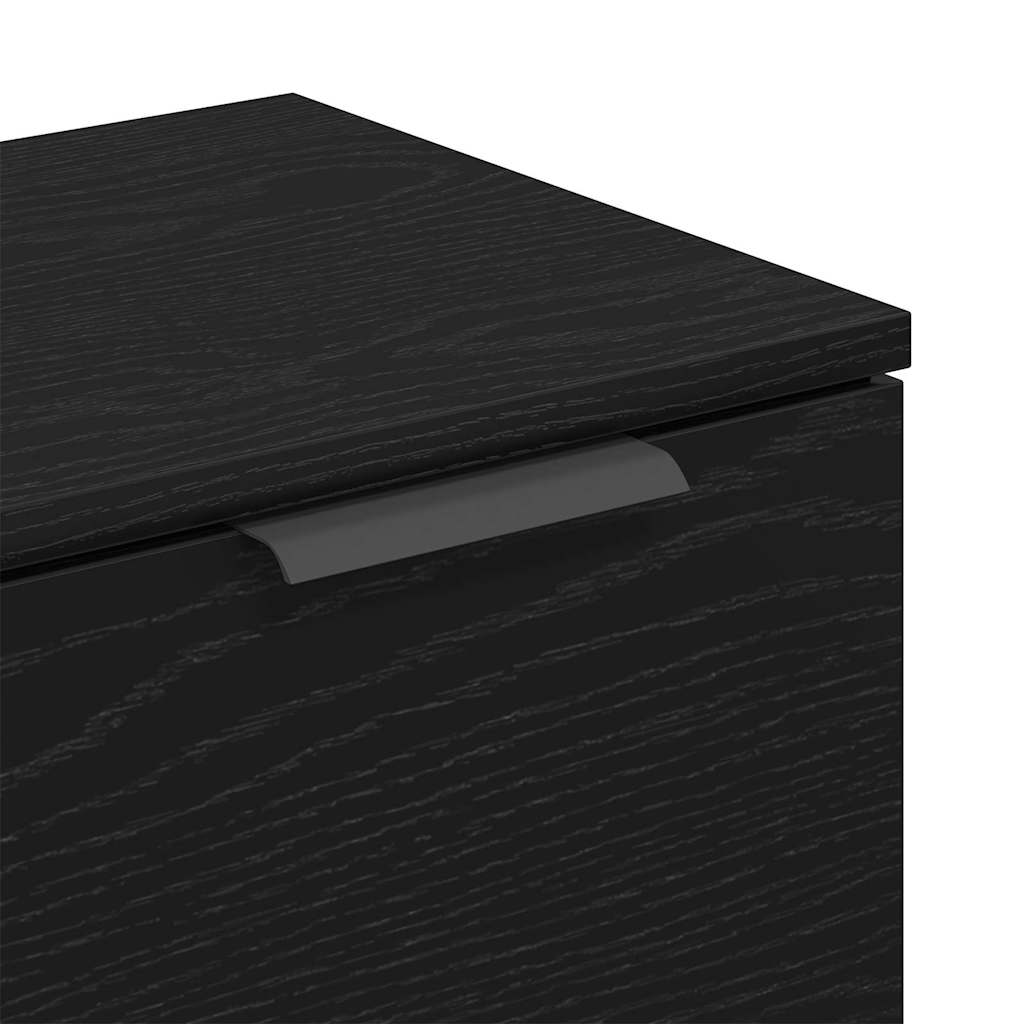 Sideboard Schwarz Eichen-Optik 120 x 30 x 70 cm Holzwerkstoff
