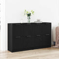 Sideboard 2 pcs Schwarz Eichen-Optik 60 x 30 x 70 cm