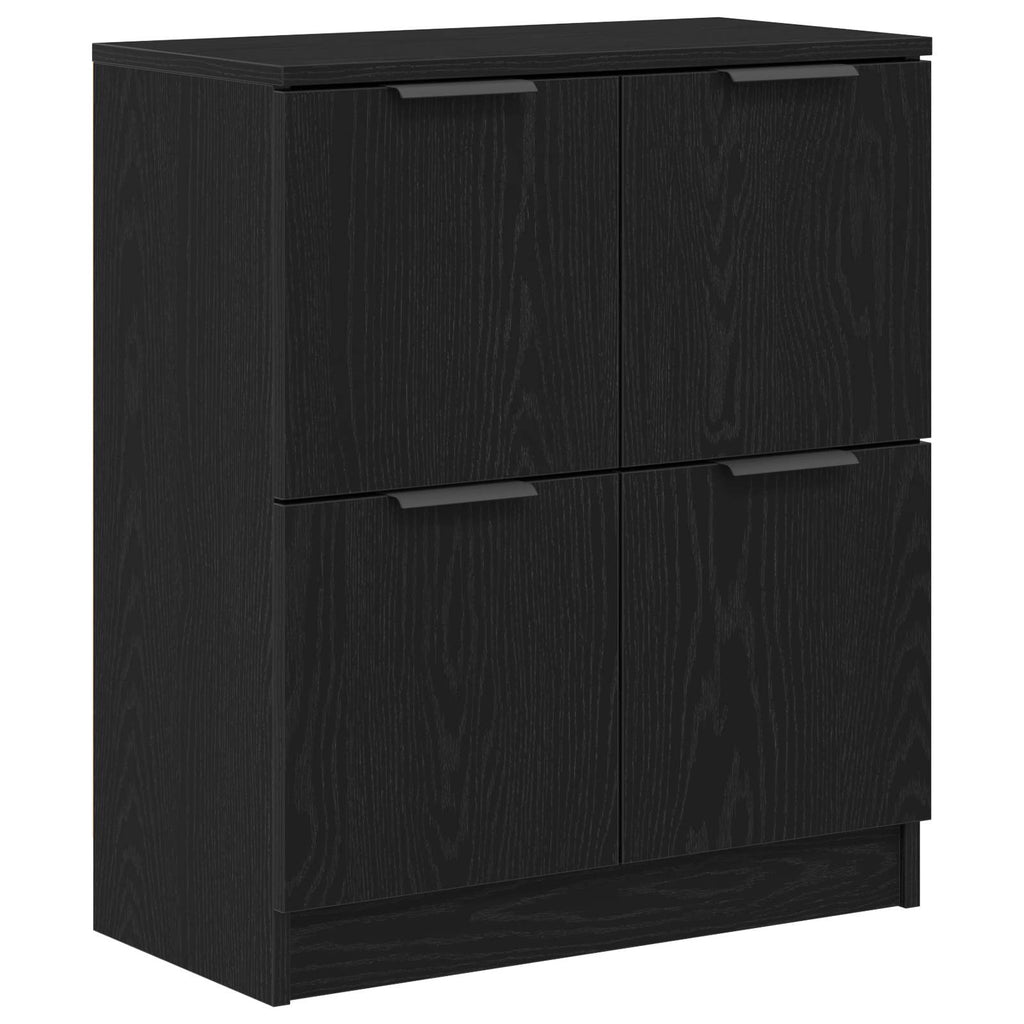 Sideboard 2 pcs Schwarz Eichen-Optik 60 x 30 x 70 cm