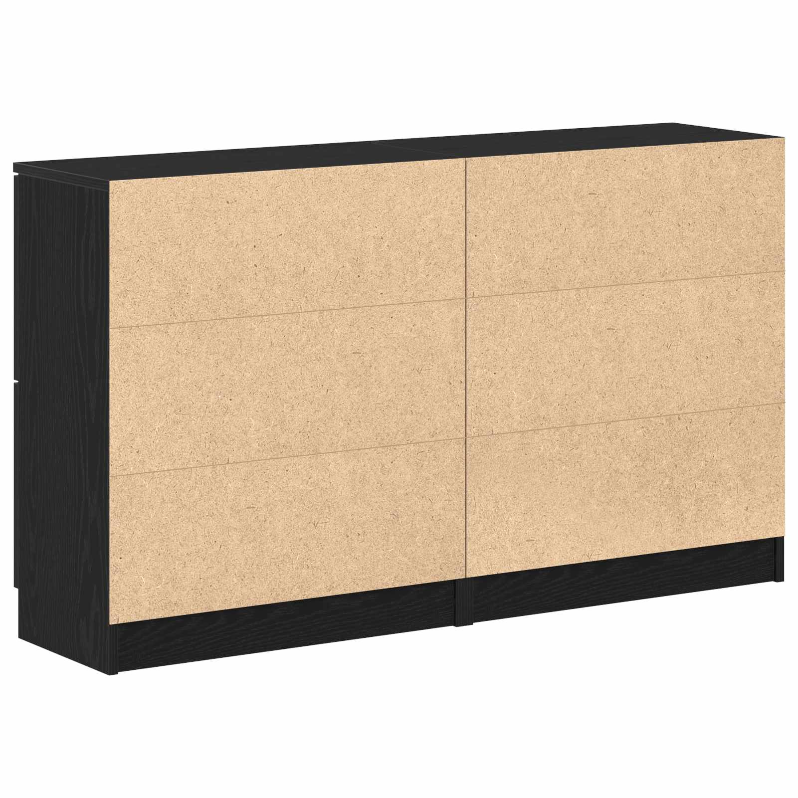 Sideboard 2 pcs Schwarz Eichen-Optik 60 x 30 x 70 cm