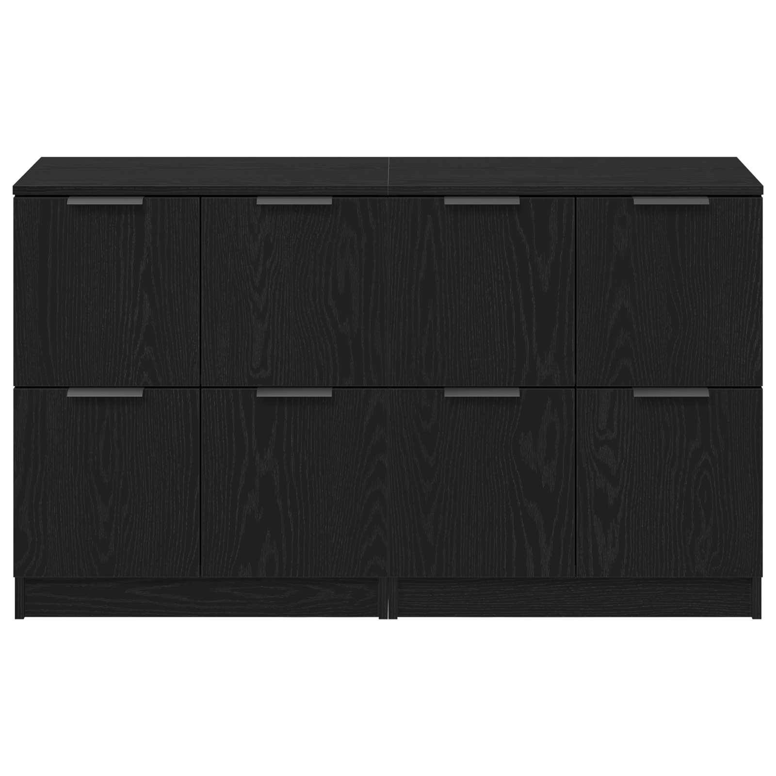 Sideboard 2 pcs Schwarz Eichen-Optik 60 x 30 x 70 cm