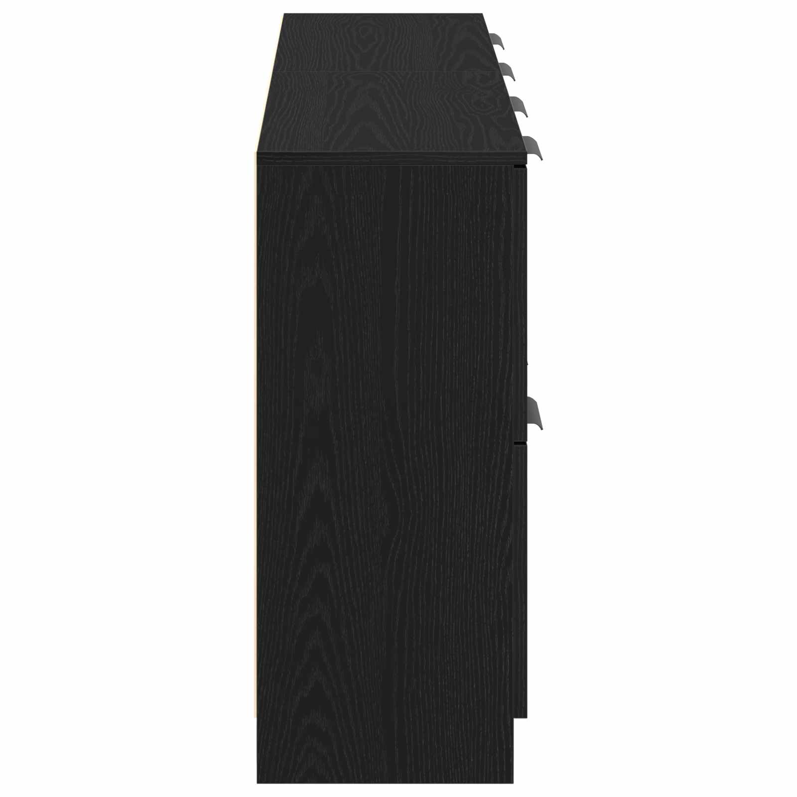 Sideboard 2 pcs Schwarz Eichen-Optik 60 x 30 x 70 cm