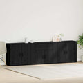 Sideboard Schwarz Eichen-Optik 240 x 33 x 70 cm Holzwerkstoff