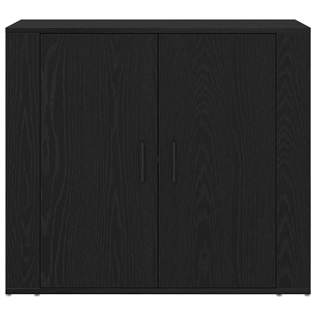 Sideboard Schwarz Eichen-Optik 240 x 33 x 70 cm Holzwerkstoff