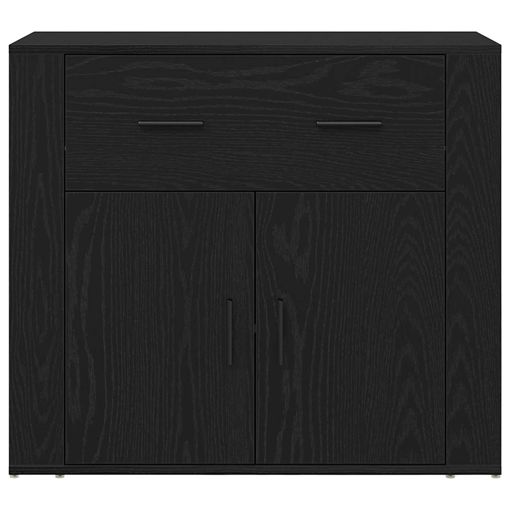 Sideboard Schwarz Eichen-Optik 240 x 33 x 70 cm Holzwerkstoff