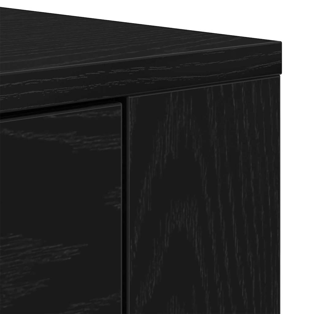 Sideboard Schwarz Eichen-Optik 240 x 33 x 70 cm Holzwerkstoff