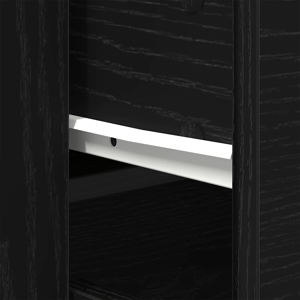 Sideboard Schwarz Eichen-Optik 240 x 33 x 70 cm Holzwerkstoff