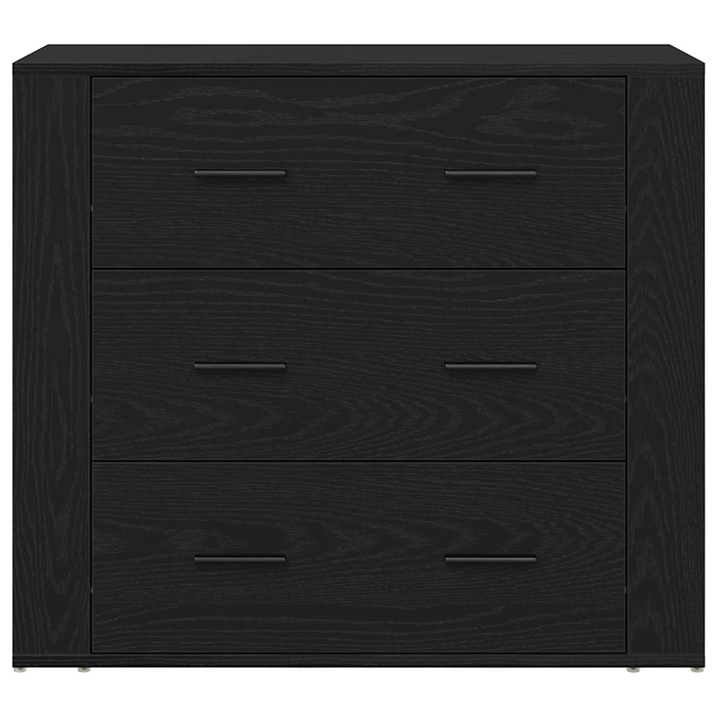 Sideboard Schwarz Eichen-Optik 240 x 33 x 70 cm Holzwerkstoff