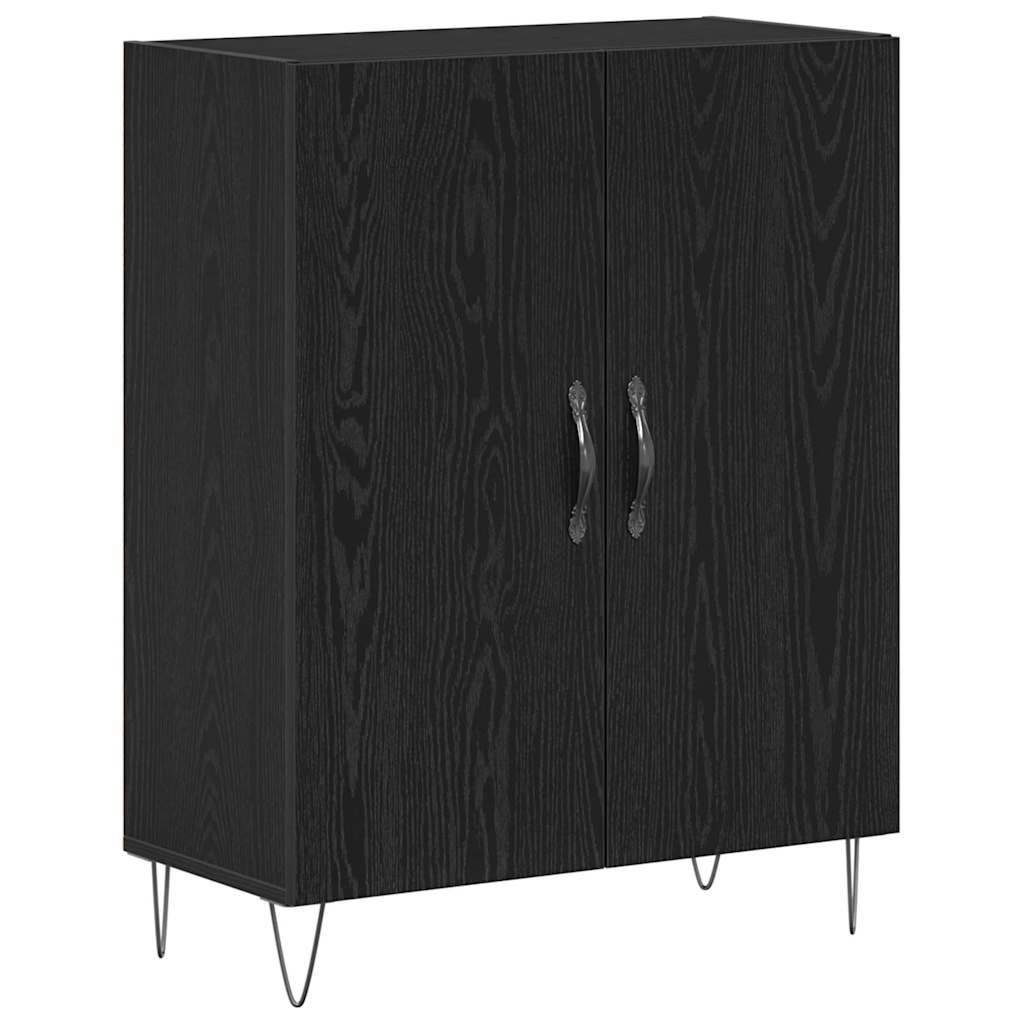 Highboard 2 pcs Schwarz Eichen-Optik Holzwerkstoff