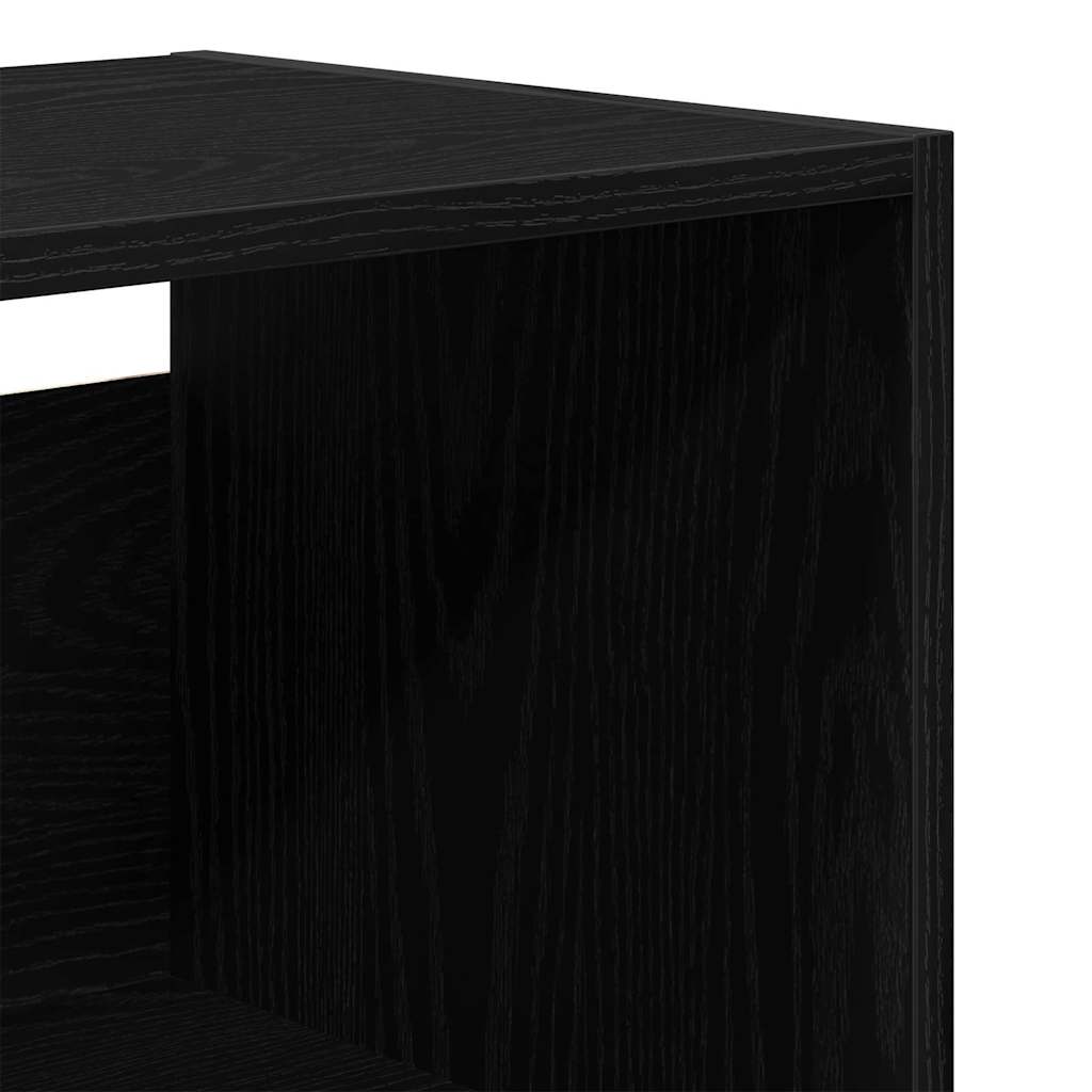 Highboard Schwarz Eichen-Optik 69,5 x 34 x 180 cm Holzwerkstoff