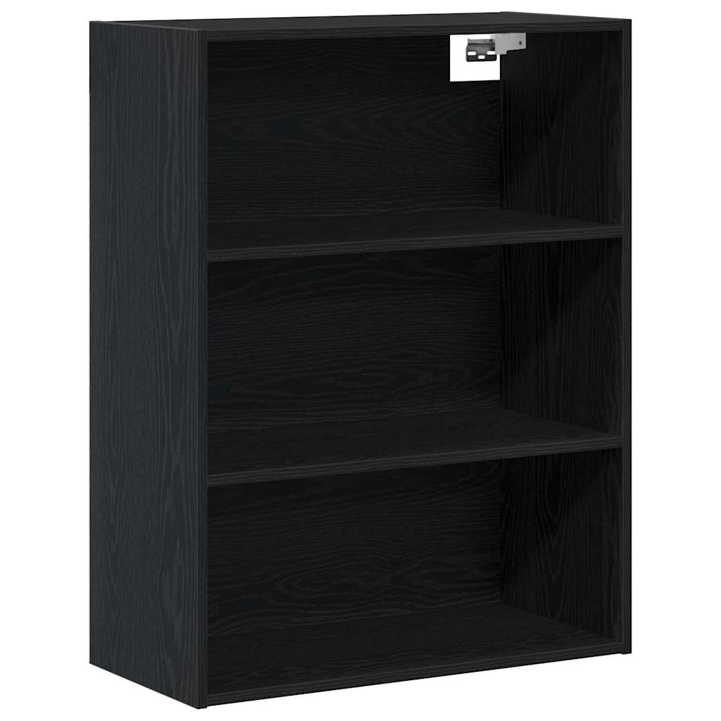 Highboard Schwarz Eichen-Optik 69,5 x 34 x 180 cm Holzwerkstoff