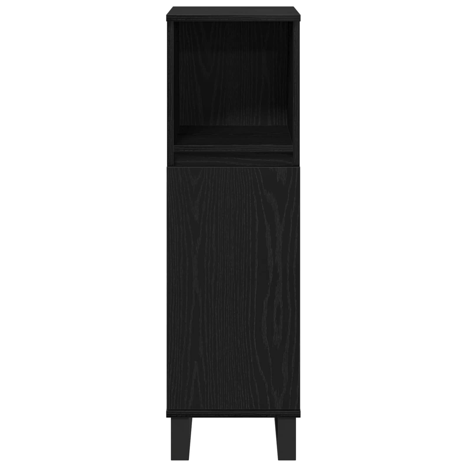 Badezimmermöbel-Set Wandmontiert 3 pcs Schwarz Eichen-Optik