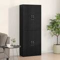 Wandschrank 2 pcs Schwarz Eichen-Optik 69,5 x 34 x 90 cm