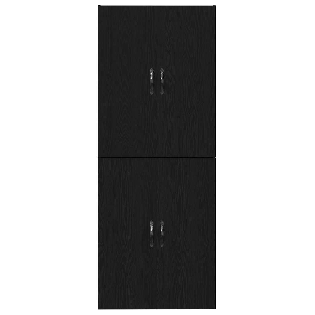 Wandschrank 2 pcs Schwarz Eichen-Optik 69,5 x 34 x 90 cm