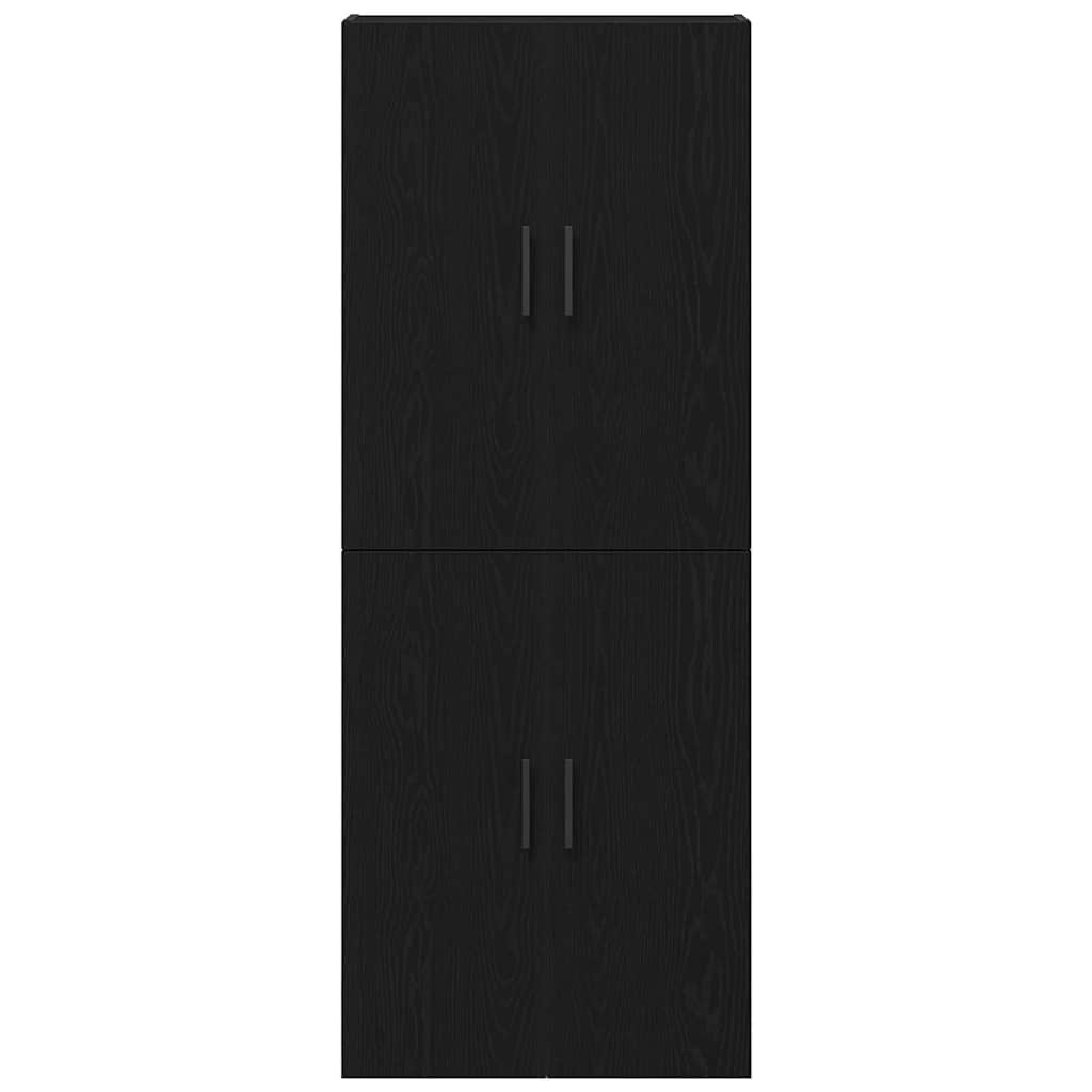 Wandschrank 2 pcs Schwarz Eichen-Optik 69,5 x 34 x 90 cm