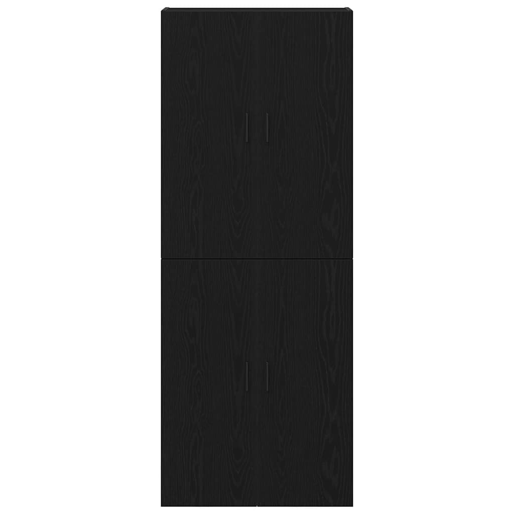 Wandschrank 2 pcs Schwarz Eichen-Optik 69,5 x 34 x 90 cm