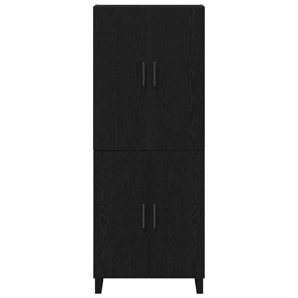 Highboard 2 pcs Schwarz Eichen-Optik 69,5 x 34 x 180 cm