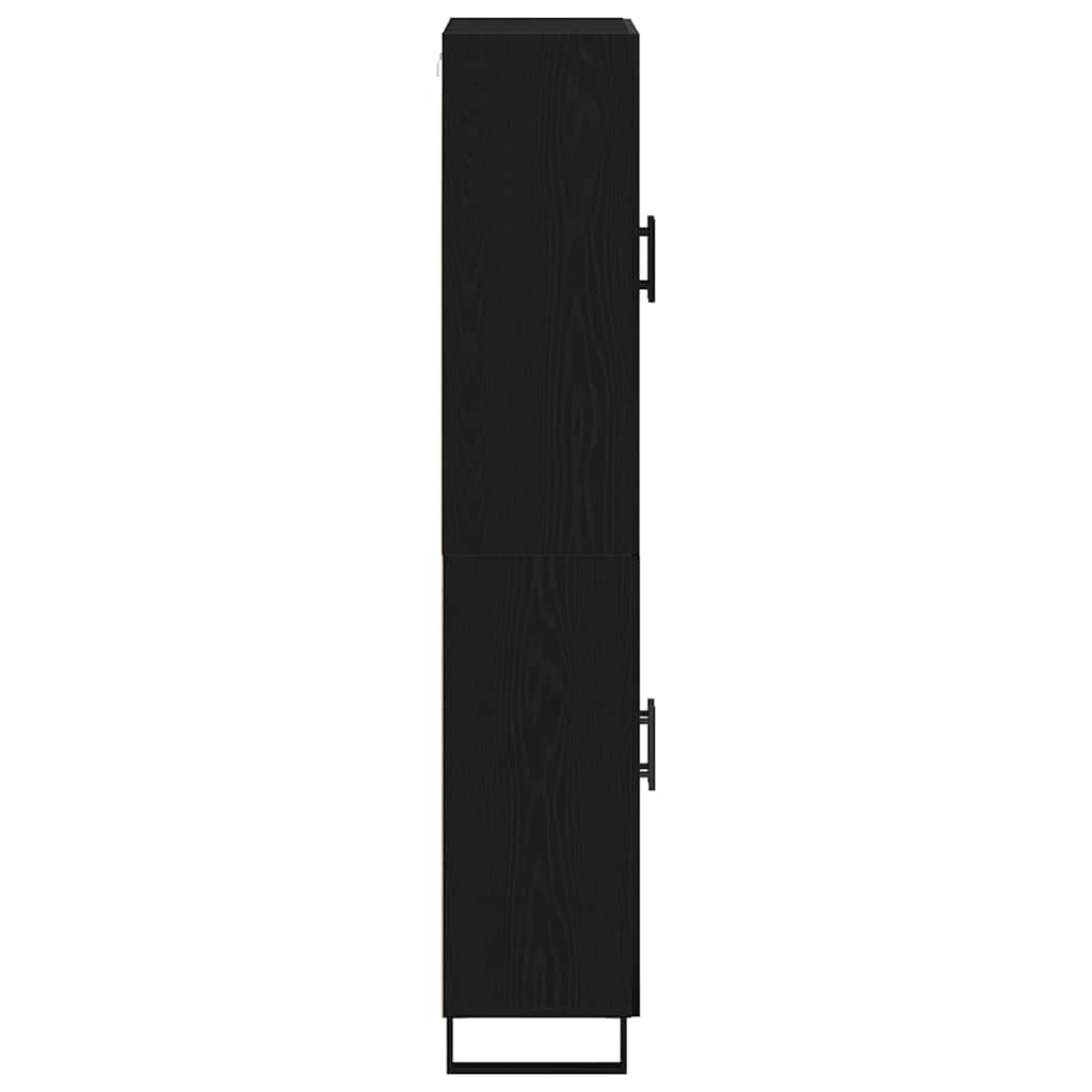 Highboard 2 pcs Schwarz Eichen-Optik 69,5 x 34 x 180 cm