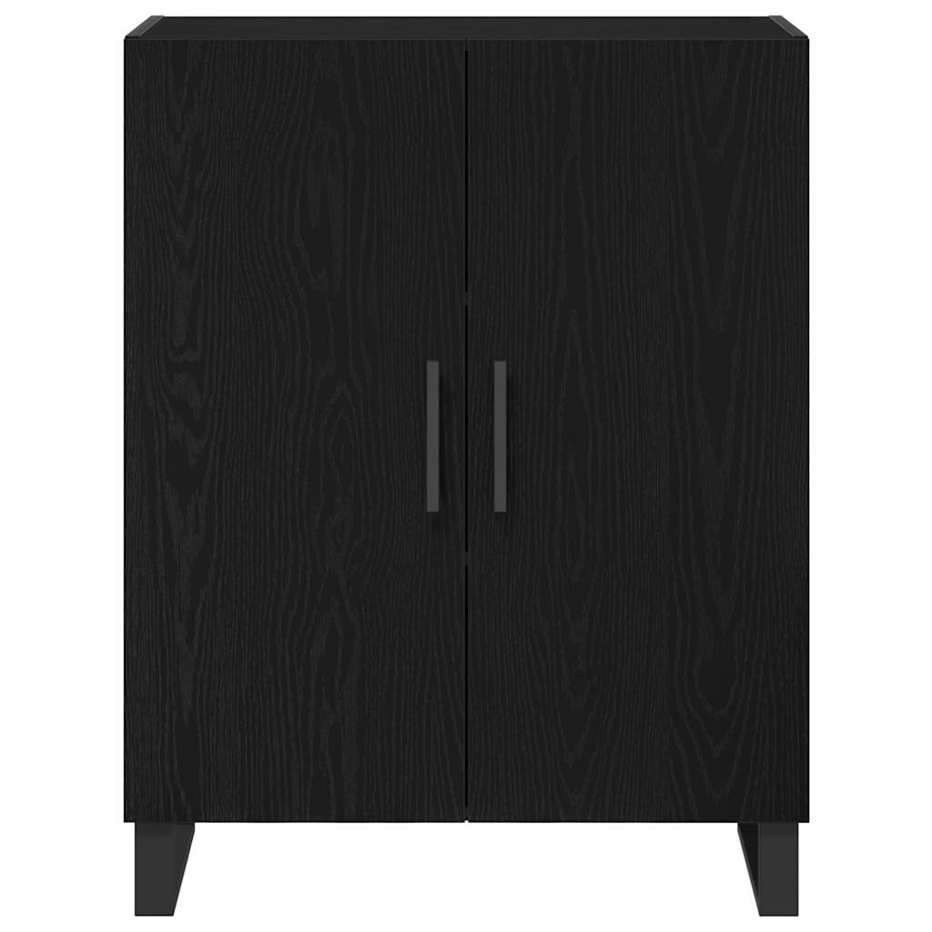 Highboard Schwarz Eichen-Optik 69,5 x 34 x 180 cm Holzwerkstoff