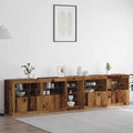 LED-Sideboard Altholz 283 x 37 x 67 cm Holzwerkstoff