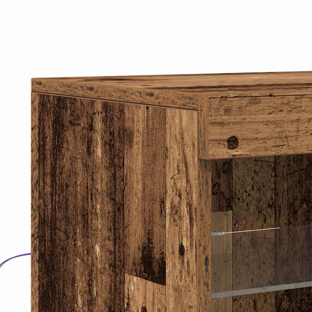 LED-Sideboard Altholz 181,5 x 37 x 67 cm Holzwerkstoff