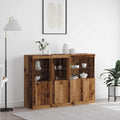 LED-Sideboard Altholz 142,5 x 37 x 100 cm Holzwerkstoff