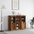 LED-Sideboard Altholz 123 x 37 x 100 cm Holzwerkstoff