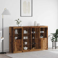 LED-Sideboard Altholz 163 x 37 x 100 cm Holzwerkstoff