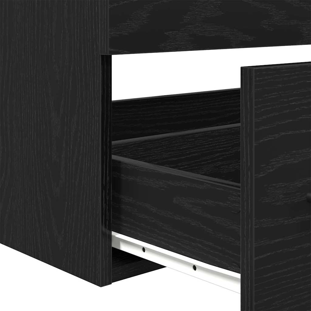 Waschbeckenschrank mit Schubladen 3 pcs Schwarz Eichen-Optik