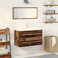 Waschbeckenschrank mit Schubladen Altholz 80 x 38,5 x 48 cm