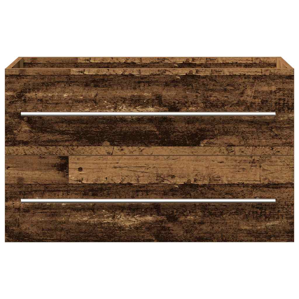Waschbeckenschrank Wandmontiert 2 pcs Altholz 80 x 38,5 x 48 cm