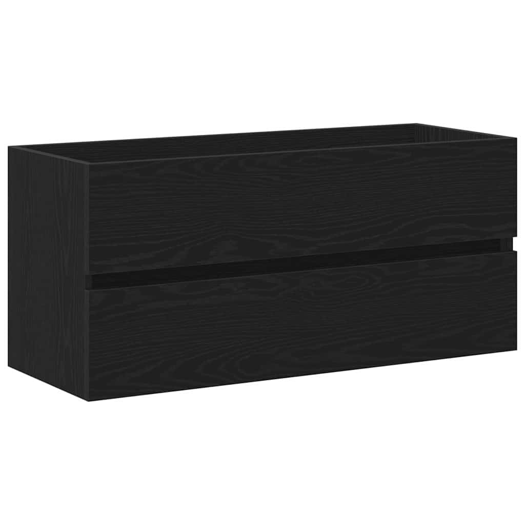 Waschbeckenschrank Schwarz Eichen-Optik 90 x 39 x 62 cm