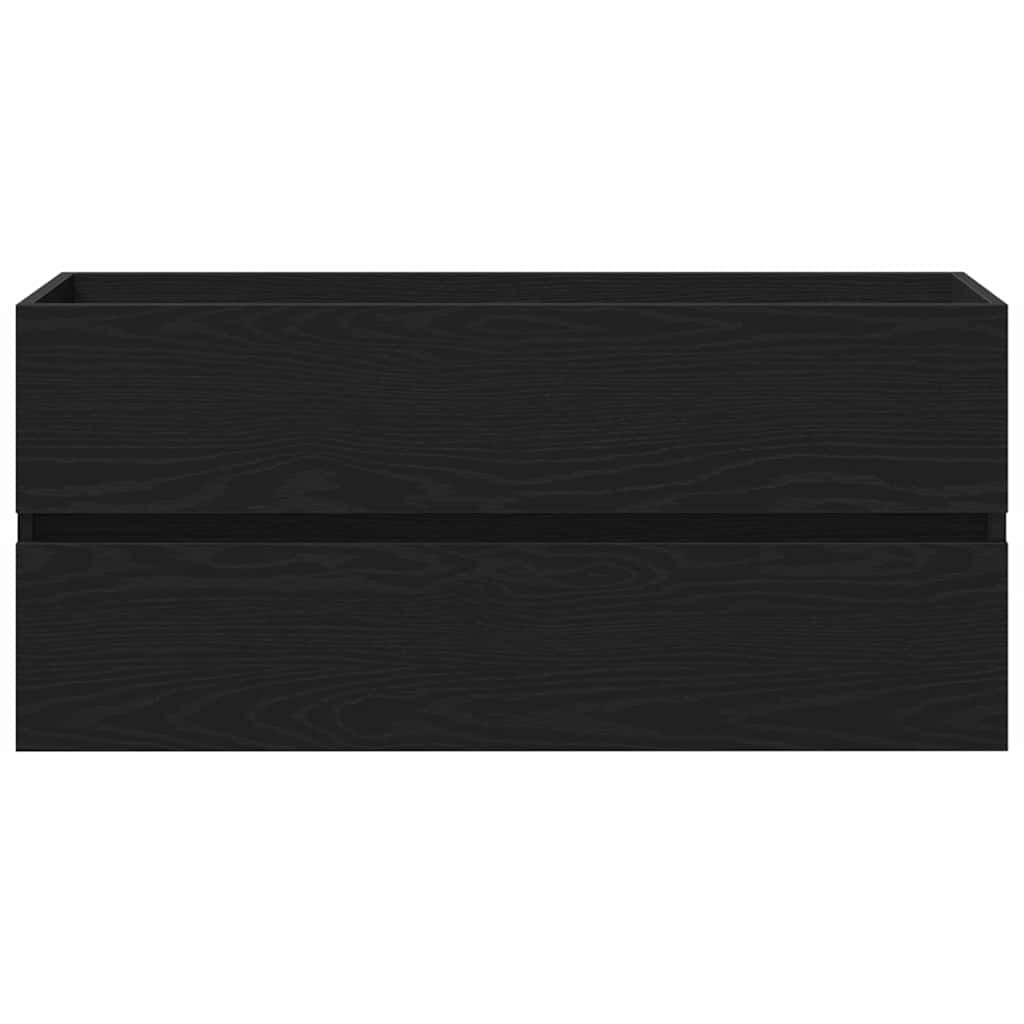 Waschbeckenschrank Schwarz Eichen-Optik 90 x 39 x 62 cm