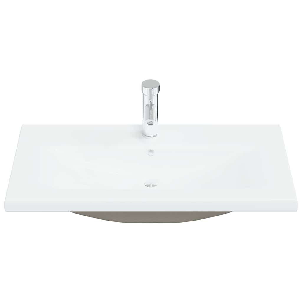 Waschbeckenschrank Schwarz Eichen-Optik 80 x 39 x 62 cm