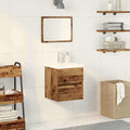 Waschbeckenschrank Schwarz Eichen-Optik 41 x 39 x 62 cm
